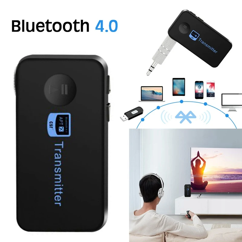 1Pc Wireless Bluetooth 4 1 Transmitter Adapter 3 5mm Jack For Car Music Audio Aux Headphone Reciever Handsfree