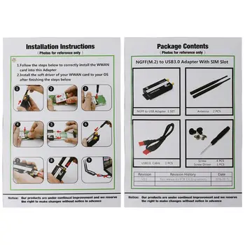 

M.2 to USB 3.0 Adapter with SIM Card Slot for WWAN/LTE/4G Module (Including the Outer Case)