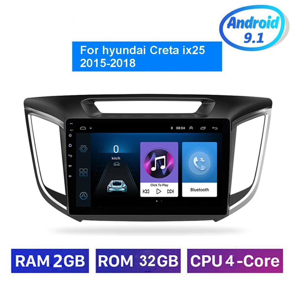Двойной 2Din Android 10 1 Автомобильный мультимедийный видео плеер GPS навигация для Hyundai