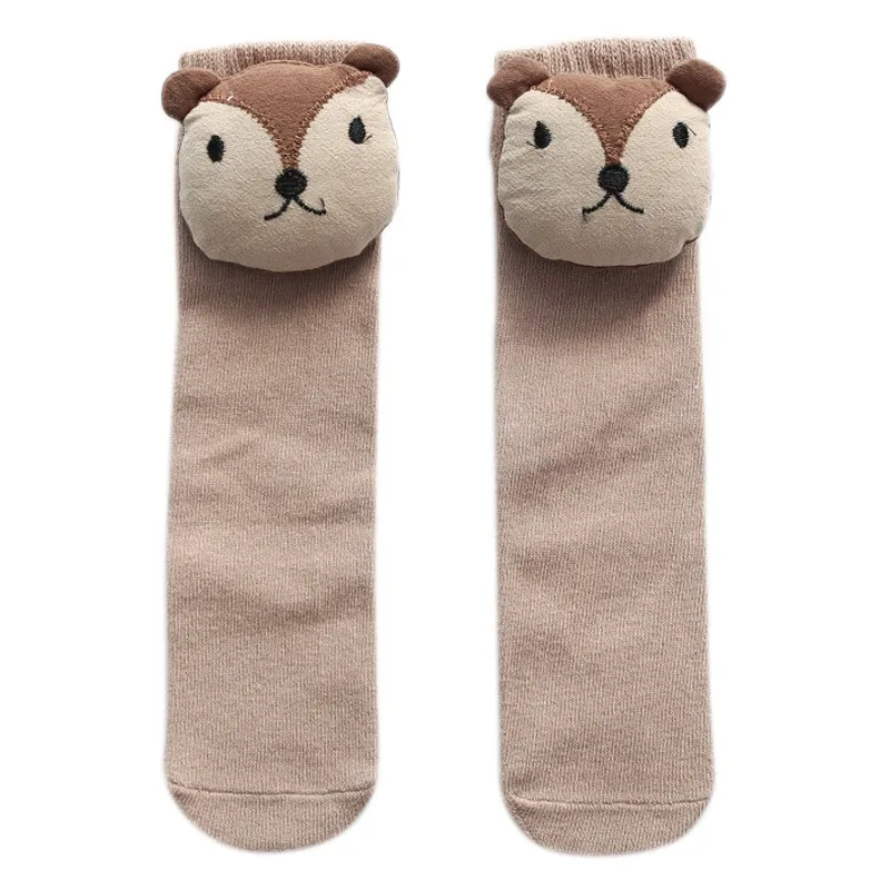 Baby Girl Cute Cute Cartoon Socks Tights Candy Color Cotton Long Socks Party Infant Children Soft Crib Leg Warmer Pads - Цвет: C