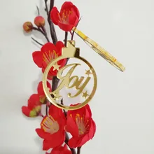 Заказное имя орнамент персонализированные рождественские безделушки пользовательские деревянные акриловые елочные орнаменты шар 4 см