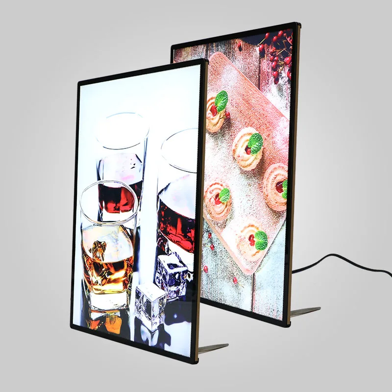 Ultra dünne LED-Licht box Beleuchtete Poster-Anzeige LED-beleuchtete Menü tafel