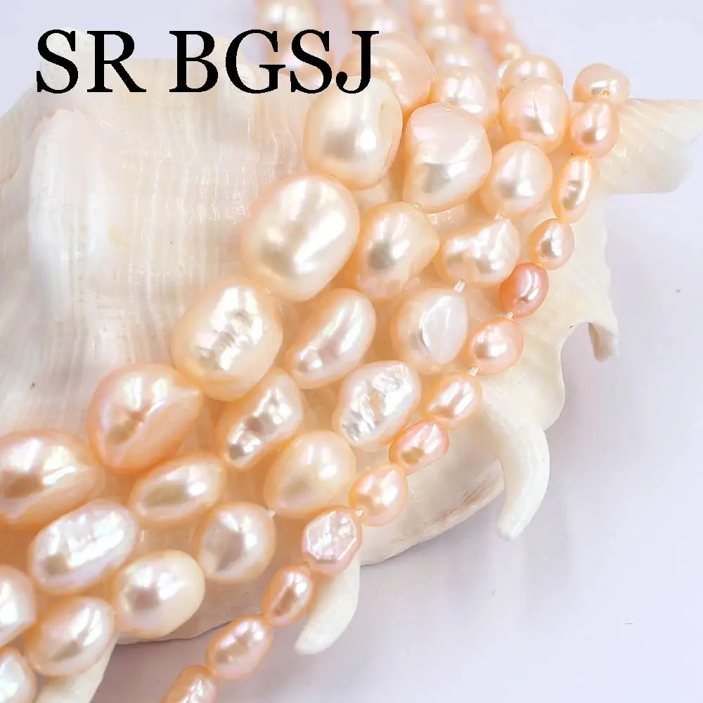 Free Ship 5-6mm 7-8mm 9-10mm 10-11mm DIY Handwork Pink Baroque Potato Freshwater Pearl Beads Strand 14inch | Украшения и