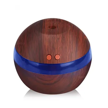 

KEBEIER USB Ultrasonic Humidifier 290ml Aroma Diffuser Essential Oil Diffuser Aromatherapy Mist Maker with LED Light Wood grain