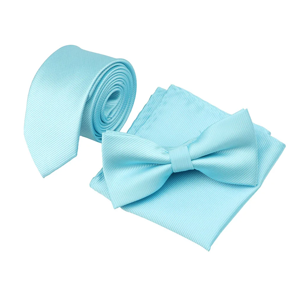 Горячая Мода Твердый набор галстуков мужские дизайнерские обтягивающие полосатые галстуки галстук бабочка платок галстуки для костюма галстук-бабочка Corbatas - Цвет: 17