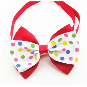

50PC/Lot Polka Dots Dog Accessories Ribbon Dog Bowties Valentine's Day Pet Dog Neckties Supplies