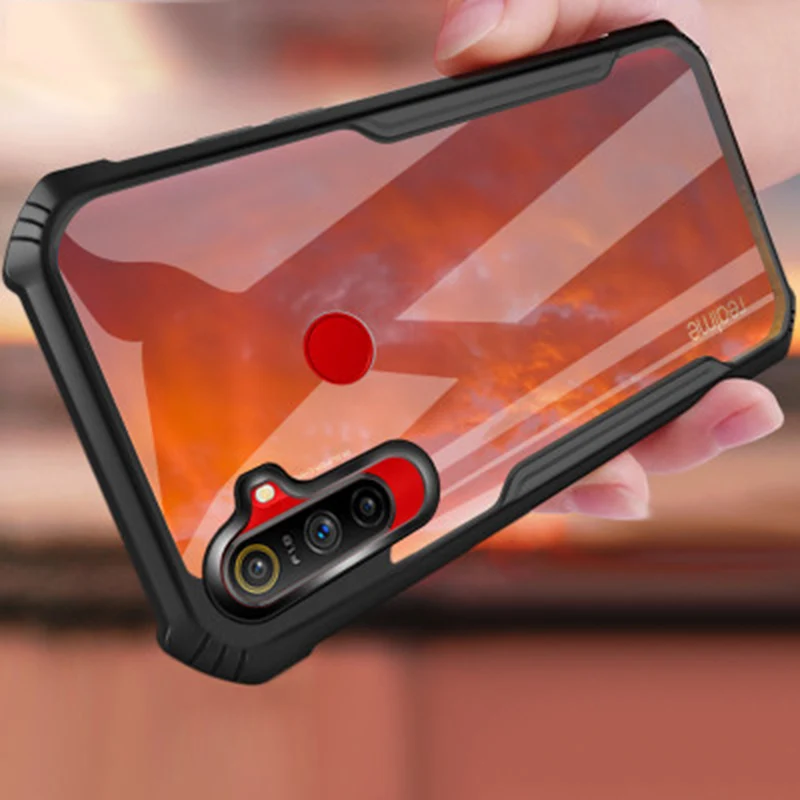 Противоударные Чехлы для Realme C11 5 Pro C3 5s 5i C2 Reno3 прозрачная задняя крышка