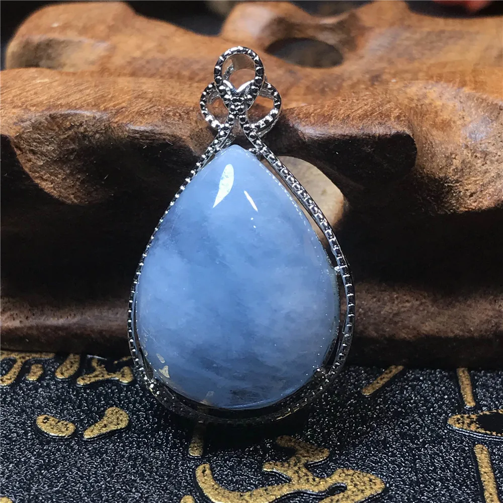 Natural Blue Aquamarine Pendant (1)