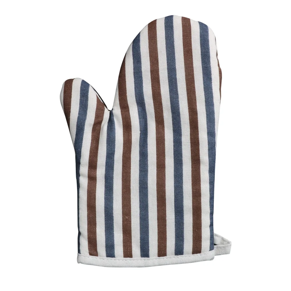 Coffee stripes NICEYARD утолщенная Изолированная Нескользящая Перчатка рукавица и прихват для микроволновой печи кухонный инструмент для приготовления пищи для выпечки хлопковая перчатка для духовки термостойкая 1 шт - Цвет: Coffee stripes