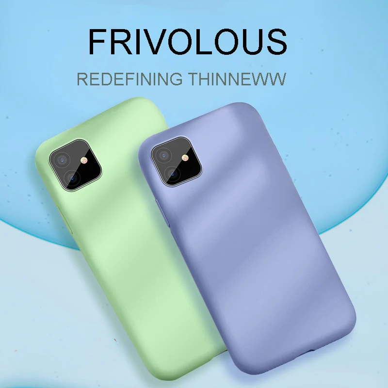 Силиконовый однотонный чехол для iPhone XR 11 12 Pro XS MAX X чехлы телефонов 7 8 6S Plus SE 2020 Mini