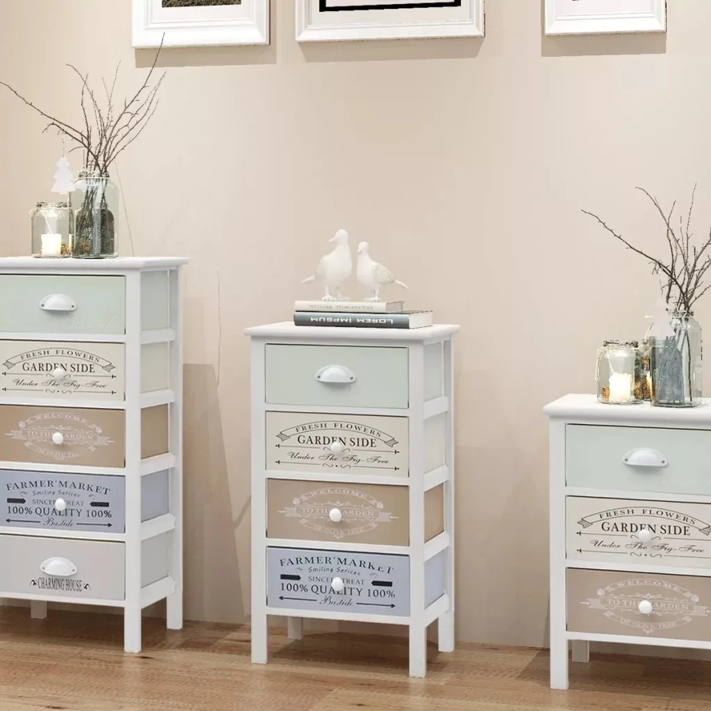 

VidaXL French Storage Cabinet 4 Drawers Wood 242877