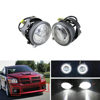 

Xenon White Auto Car Led Fog Light W/ Guide DRL Halo Rings Kit Assembly For Chrysler Pacifica Sebring For Dodge Caliber Nitro