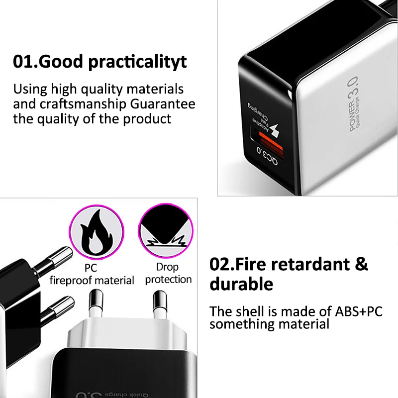 Дорожный fcc ce Настольный quick 3 0 зарядное устройство для автомобиля usb телефон