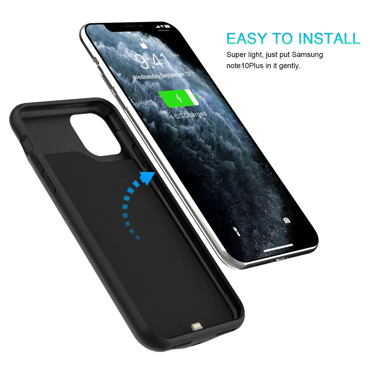 Для iPhone 11 Pro, 5,8 дюймов, чехол для зарядного устройства, 5200 ма/ч, внешнее зарядное устройство, внешний аккумулятор, чехол для аккумулятора, встроенный магнитный металлический