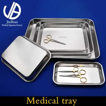 

Medical tray 304 Stainless steel medical square plate surgical operating instrument Disinfection of plate