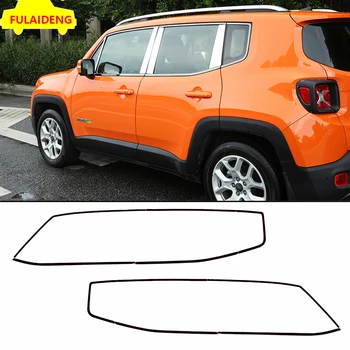 

For Jeep Renegade 2016-2019 Black titanium Window Frame Sill Molding Cover Trim Car Styling Accessories