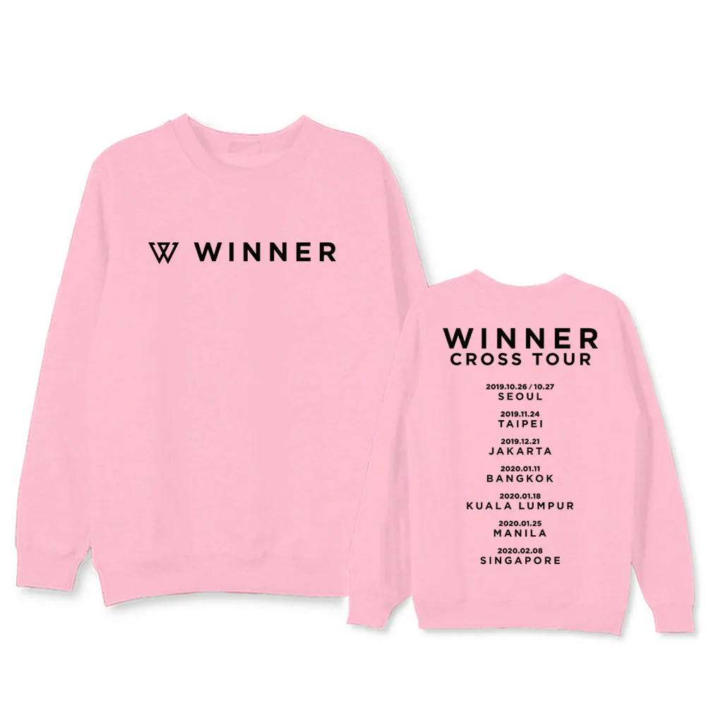 WINNER розовая одежда толстовки kpop harajuku толстовка зимнее пальто для женщин хлопок Letter2019 Мужская Корейская версия весна осень