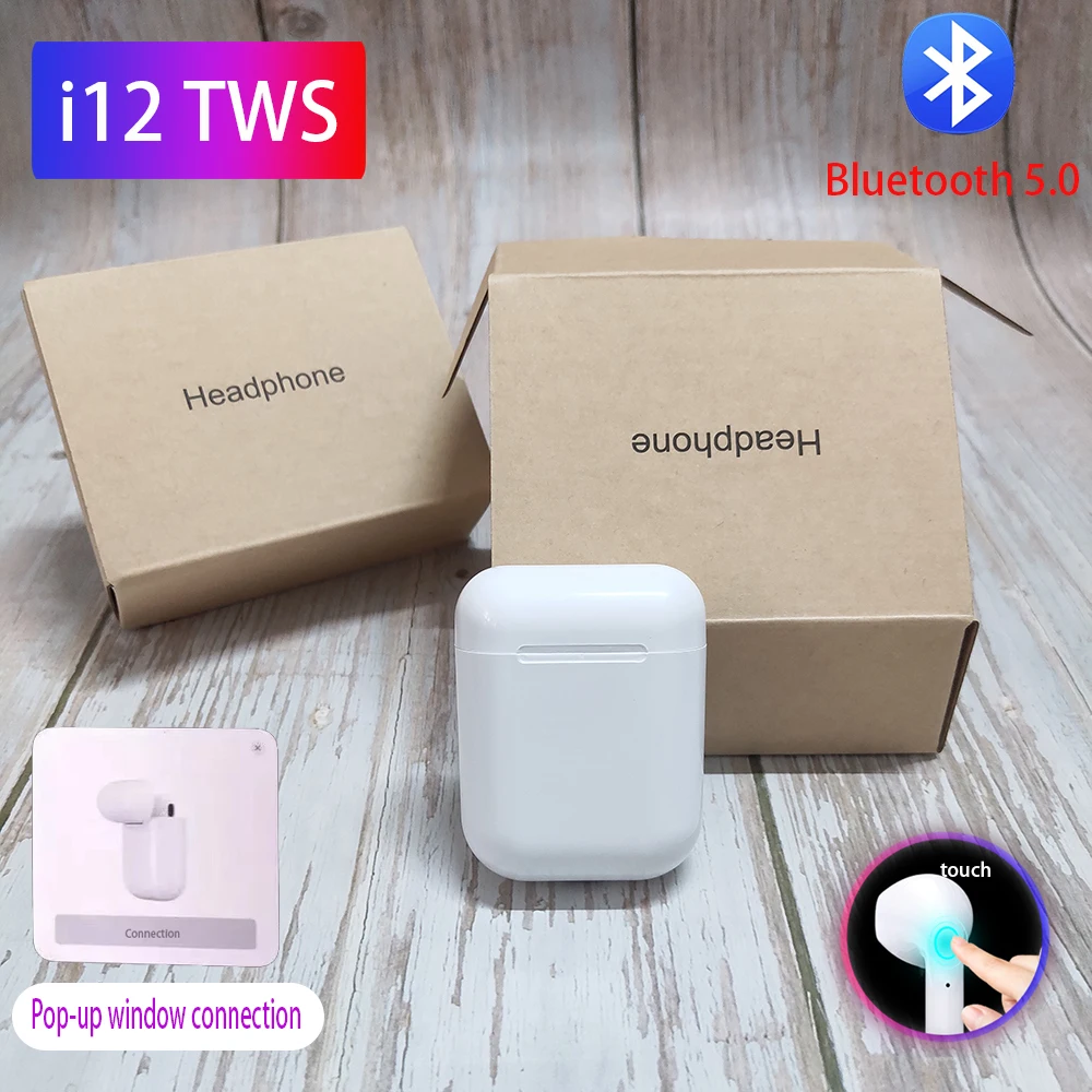 i12 TWS Беспроводные Bluetooth 5,0 наушники спортивные наушники сенсорные портативные наушники PK i11 i20 tws i30 i60 i80 штативы 12