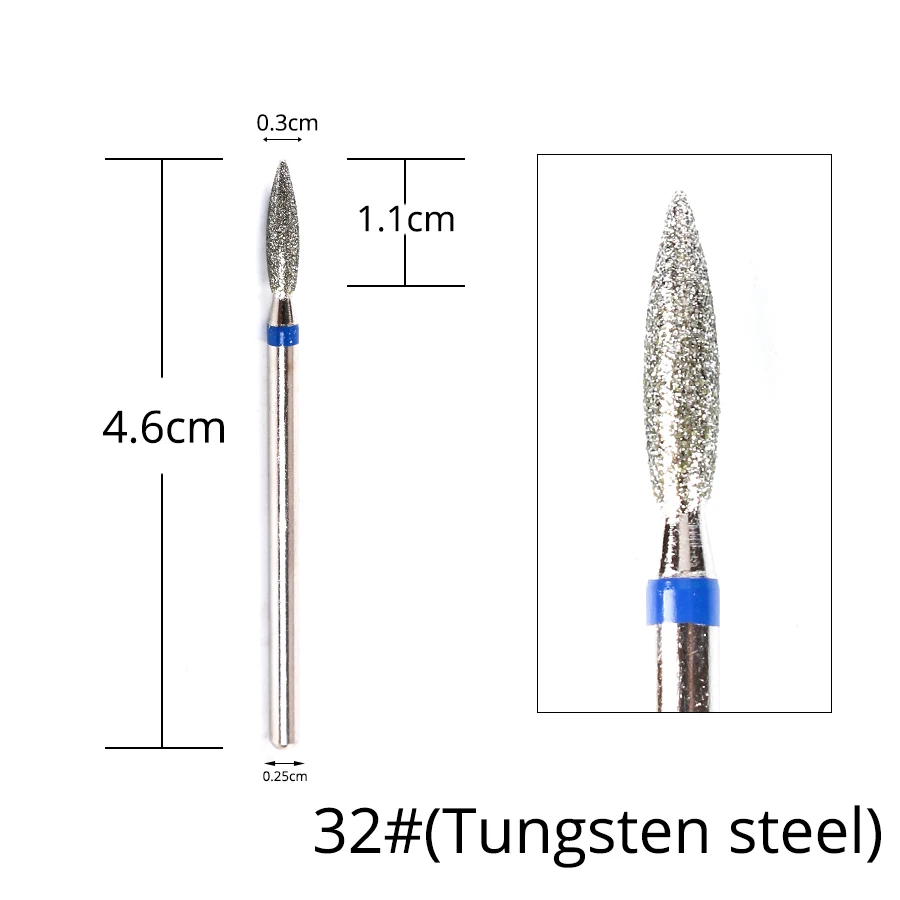 32 Alileader Nail Draill For Electric Drill Ceramic Drill Nail For Nail Art Instrument Safe Cutter For Cutter Manicure - Цвет: 32