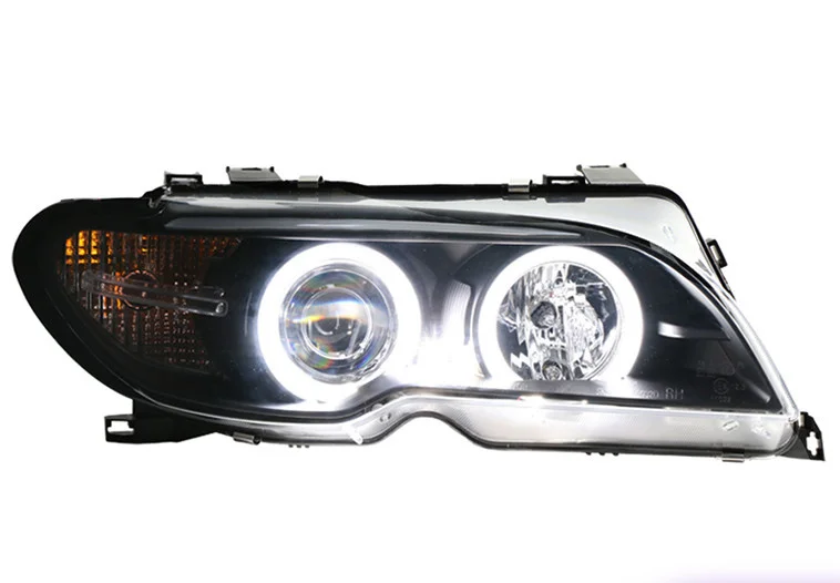 

Eosuns Led Headlight for BMW 3 Series E46 318 320 325 1998-2005 Cob Angel Eye DRL Daytime Running Light Turn Signal