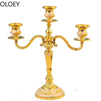 

Nordic Retro Candelabra Table Candle Holders Metal Romantic Wedding Centerpieces Christmas Decorations for Home Candlestick