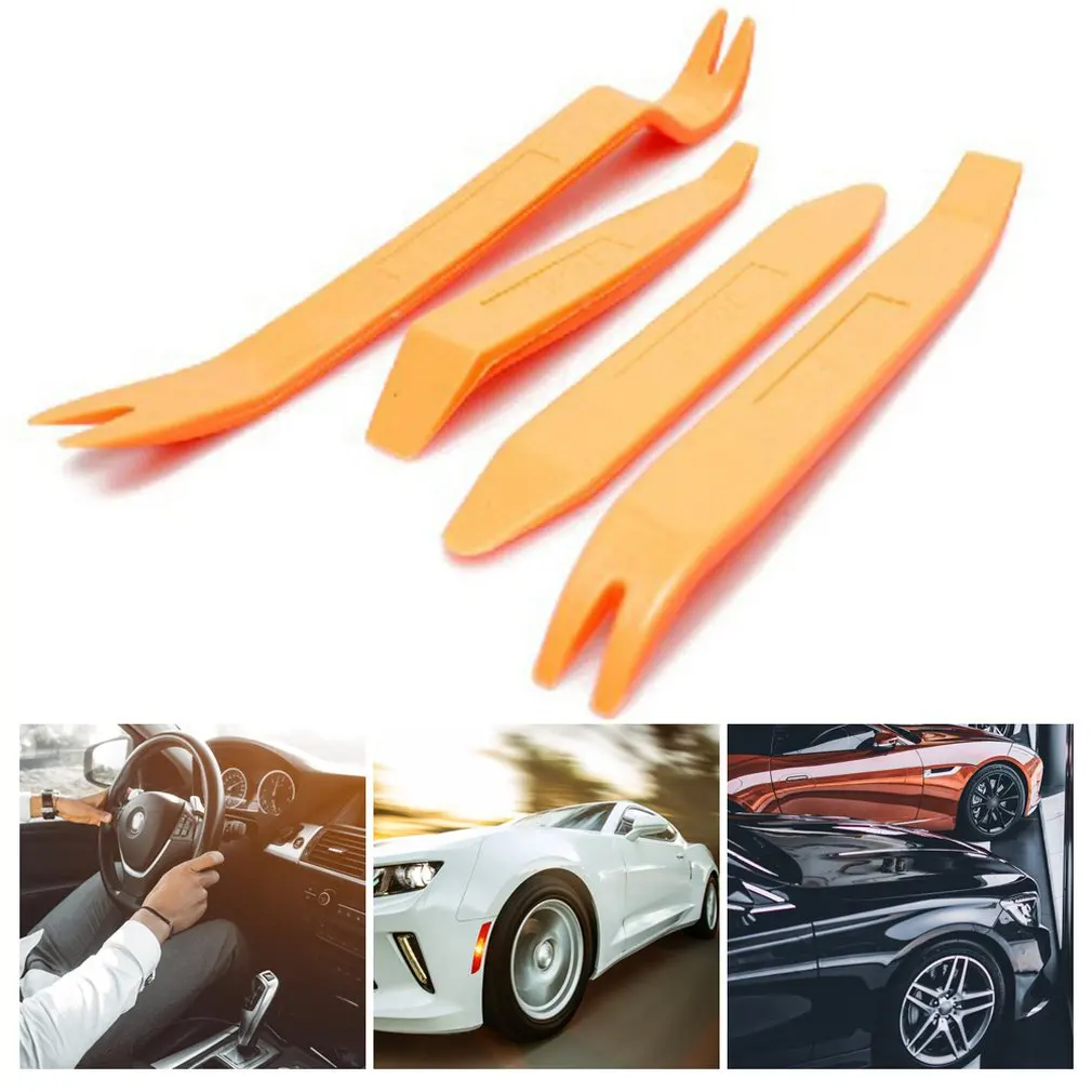

Auto Door Clip Panel Trim Removal Tool Kits Navigation Disassembly Seesaw Car Interior Plastic Seesaw Conversion Tool 4 Sets
