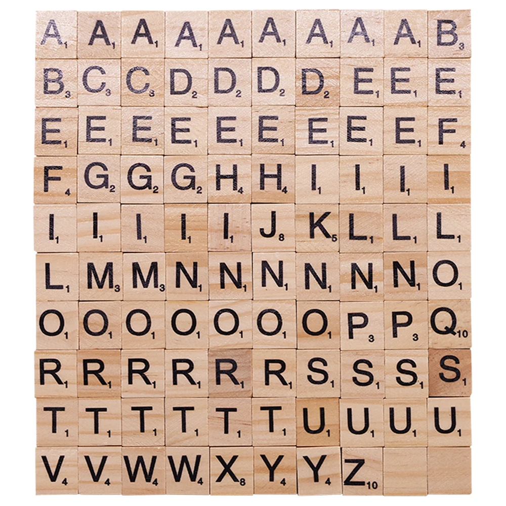 Holzbuchstaben Alphabet Scrabble Kleinbuchstaben Holz Rechtschreibung Kinder 