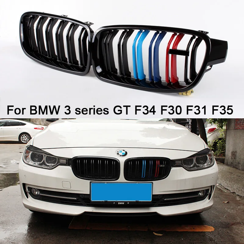 

Grill For BMW 3 series GT F34 F30 F31 F35 2012+ 320i 325i 328i 335i M3 Style Kidney Black Replacement Grille Car Styling