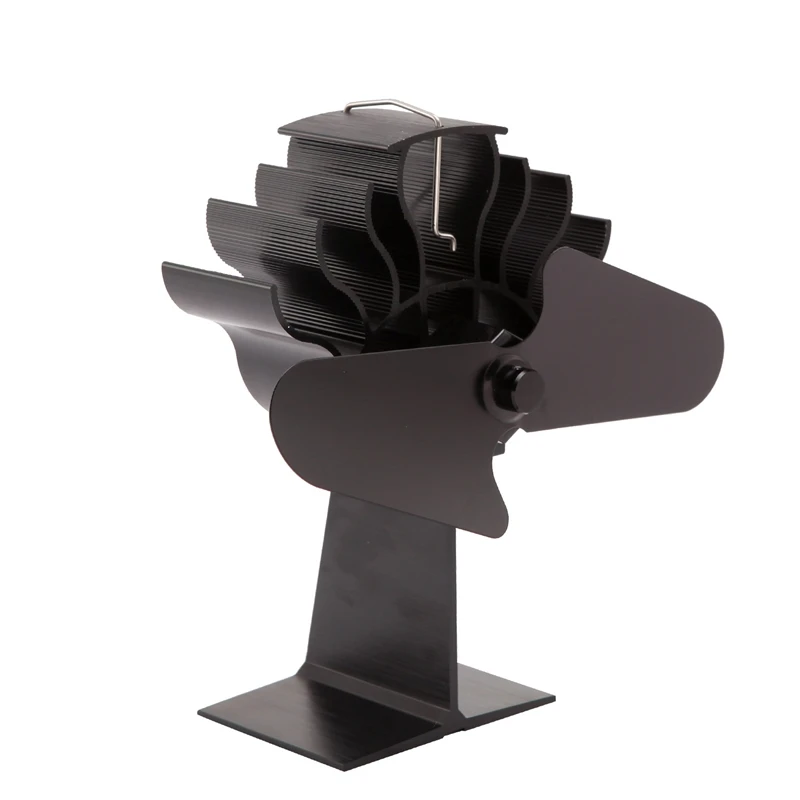 

2 Blade Household Heat Powered Stove Fan Log Wood Burner Eco Friendly Quiet Home Fireplace Fan Heat Distribution Fuel Saving