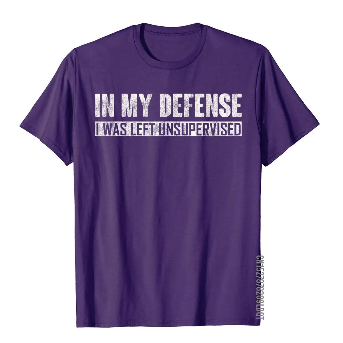 Funny In my defense i was left unsupervised T-Shirt__B5595purple
