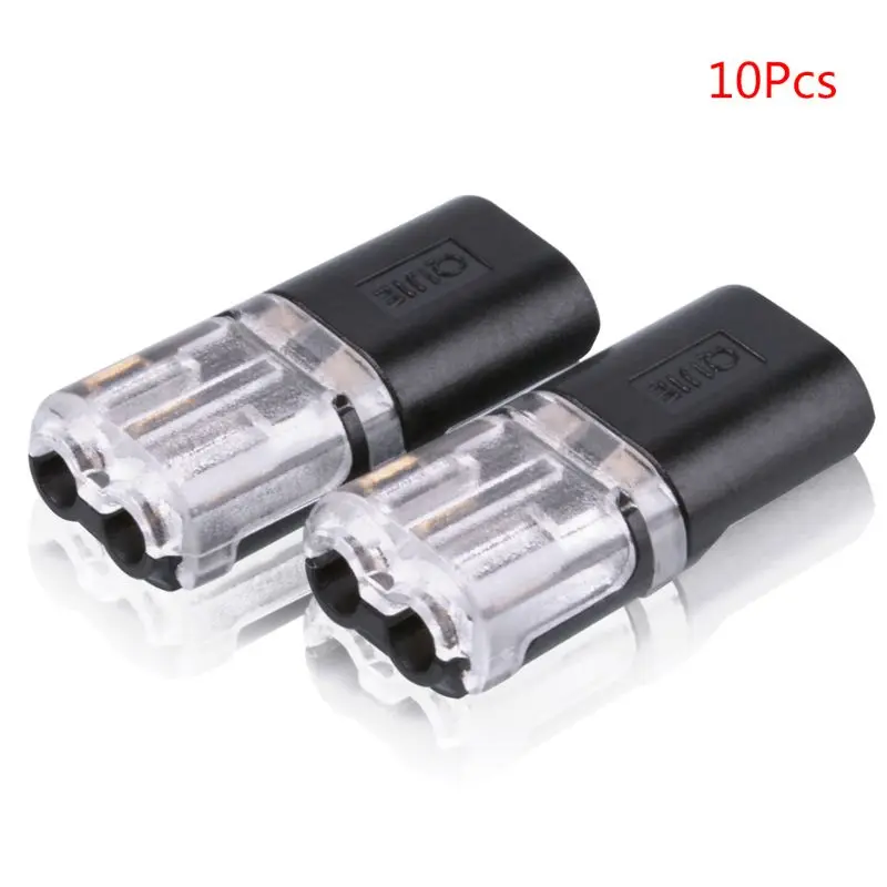 

10PCS Quick Wire Connector Cable Clamp Terminal Block Spring LED Solderless Connector