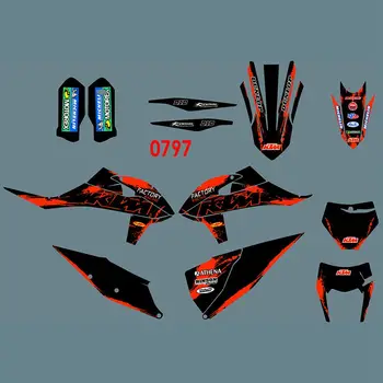 

New Full Graphics Decals Stickers Custom Number Name Glossy Bright Stickers Waterproof for KTM SX SXF 2019