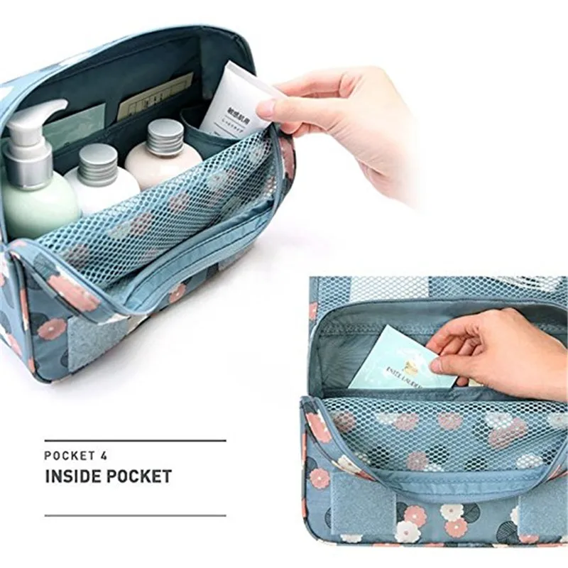 Makeup Purse Storage Hanging Organizer Case Fashion Pouch Multifunction Makeup Cosmetic Bag Travel Toiletry Wash Cosmetic Bag