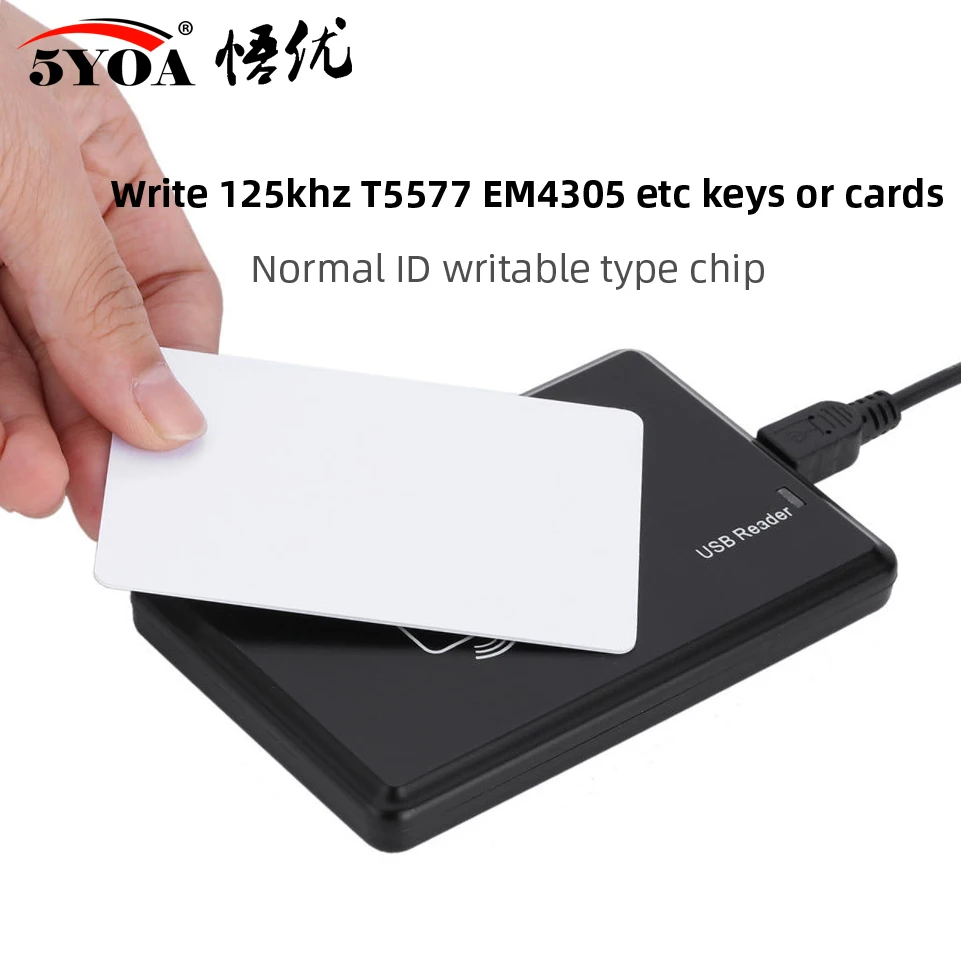 RFID Копир 125 кГц EM4100 Cloner писатель Дубликатор Программист считыватель+ 5 шт. EM4305 T5577 перезаписываемые ID брелки метки карты