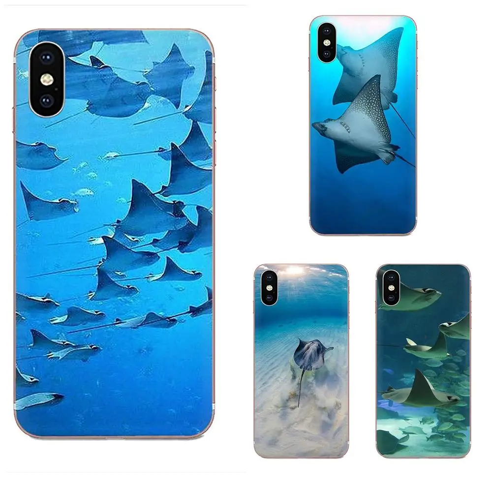 Ультратонкий чехол с изображением животных Manta Ray для iPhone 11 Pro XS Max X 8 7 6s Plus 5 SE XR