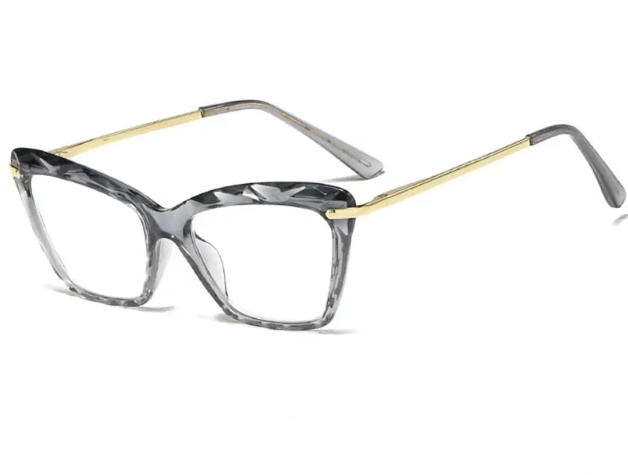 Модные брендовые дизайнерские женские очки для чтения с кристаллами, высококачественные металлические очки с диоптриями+ 50 до+ 400 - Цвет оправы: gray