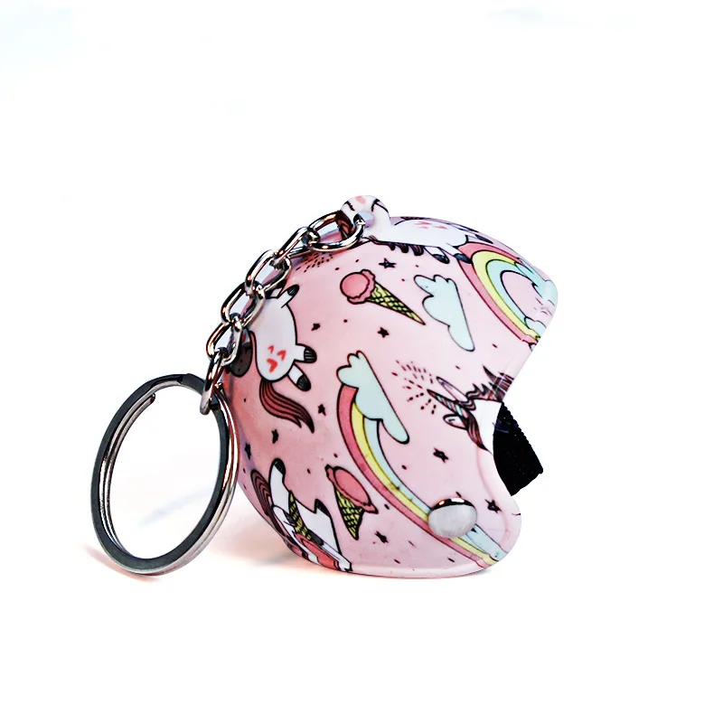 

Hot Helmets Key Chain Motorcycle Safety Helmet Keychain Women Cute KeyRing Men Key Holder Trendy Key Ring for Car Purse Bag Gift