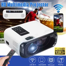 Мини портативный проектор видео проектор для домашнего кинотеатра Поддержка HD беспроводной синхронизация дисплей для смартфона