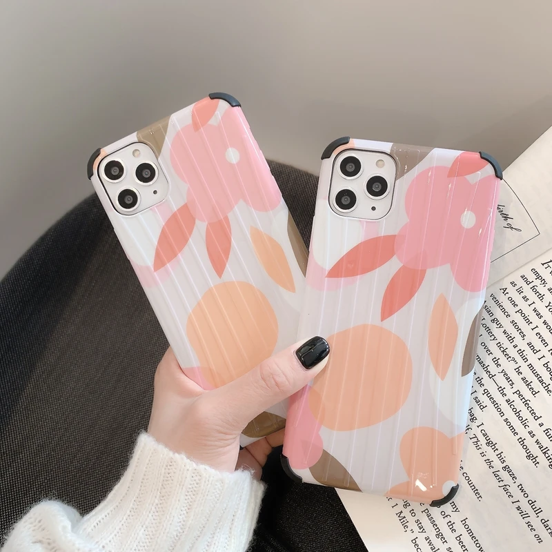 Простой чехол для телефона с цветочным рисунком для iphone 11, promax XS Max, чехол для iphone X, XR, 6, 7, 8 Plus, задняя крышка, чехол s Capa