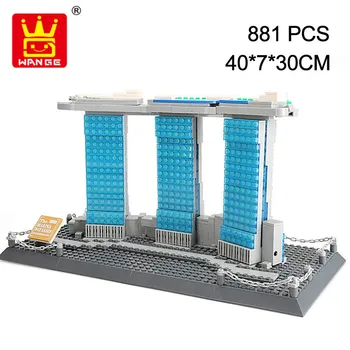

Wange Blocks World Architecture Building Blocks The Marina Bay Sands Model Pyramid Landmark Educational Toys For Children Gifts
