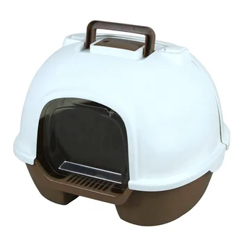 

Portable cat litter box fully enclosed back flip Cat Toilet environmental protection splash proof and deodorizing pet sand basin