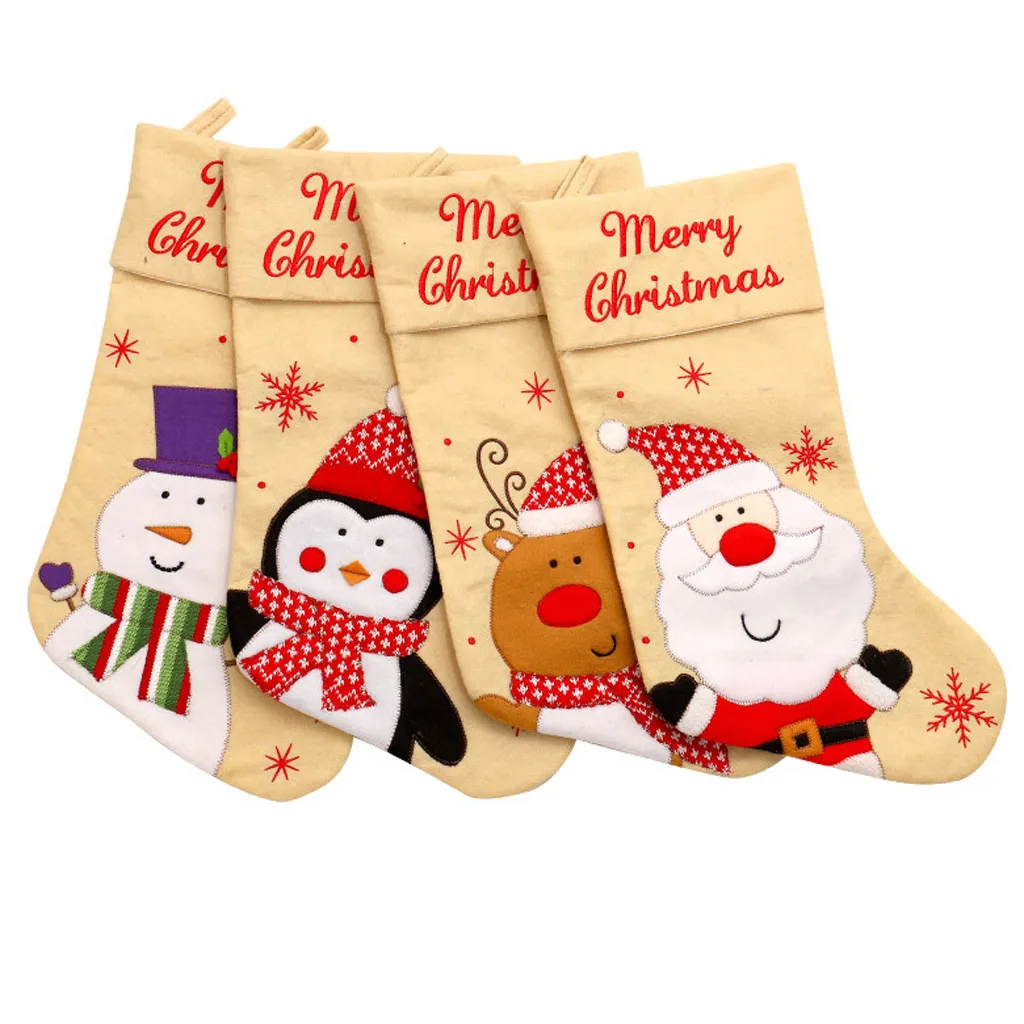 Navidad Natal украшение Kerst подвесные украшения Рождественские конфеты Подарочный мешок рождественские чулки рождественские украшения для дома