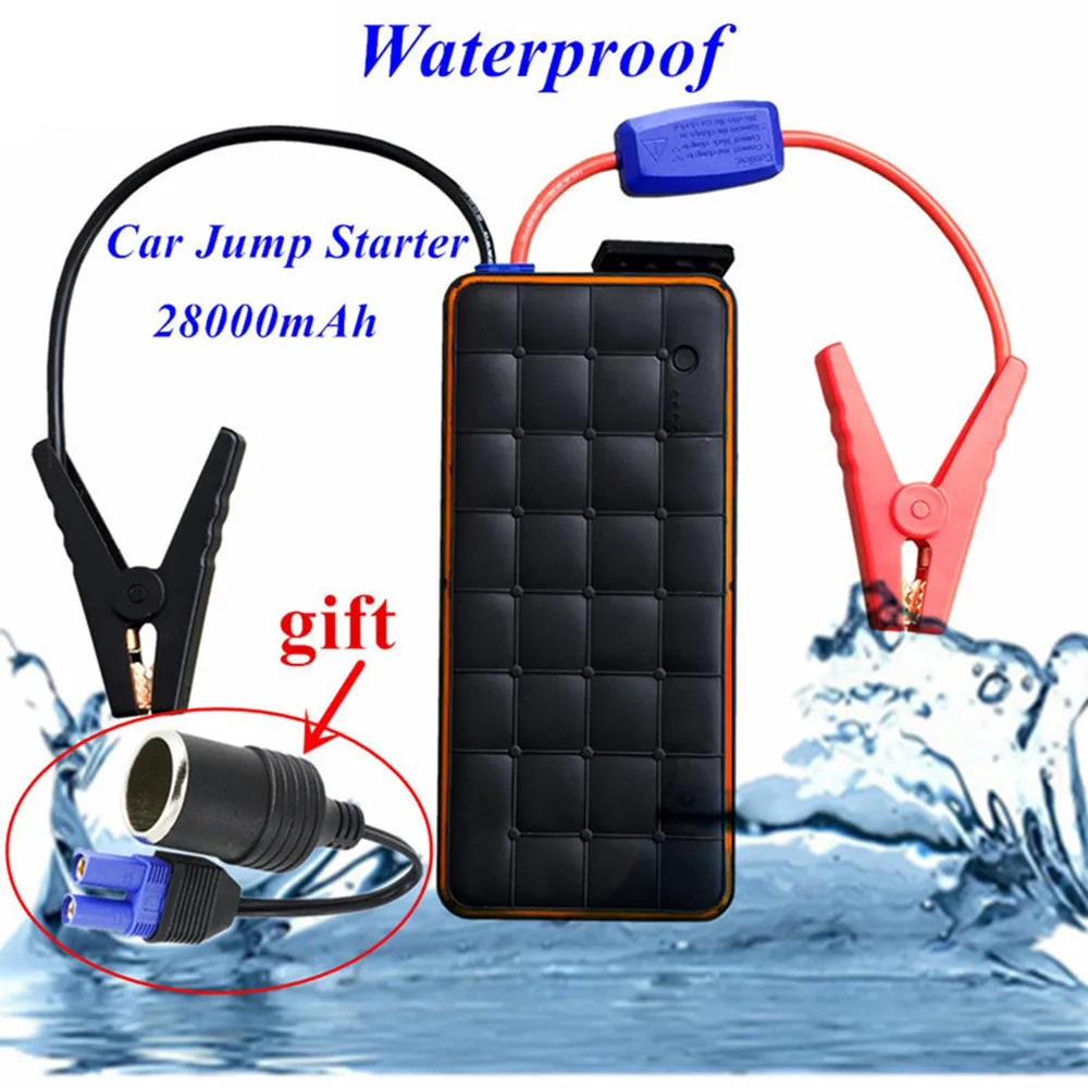  GKFLY Waterproof 28000mAh Car Jump Starter Power Bank 12V 1000A Portable Starting Device Car Charge