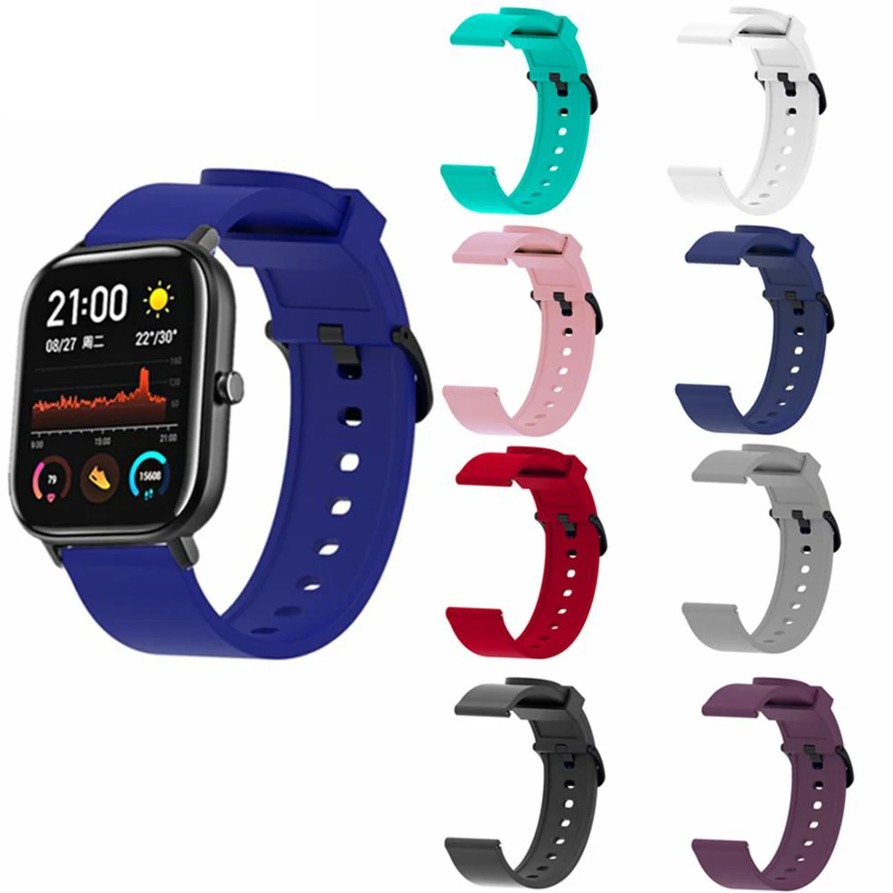 Силиконовый ремешок для часов для Xiaomi Huami Amazfit GTS/Amazfit Bip Youth Smart Watch сменные полосы для Amazfit GTR 42 мм ремешок