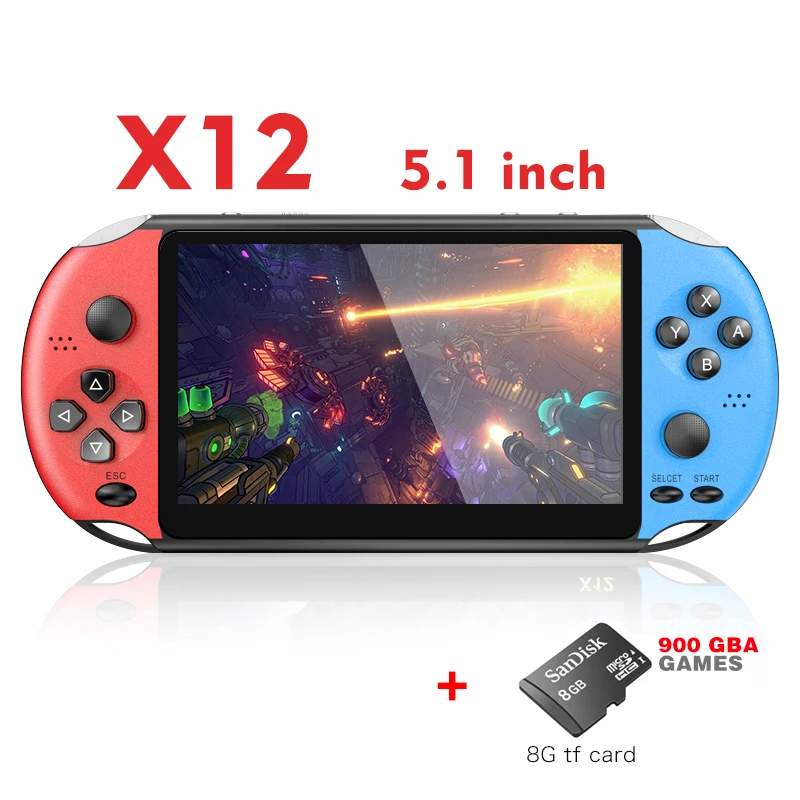 Data Frog X12 Portable Handheld Video Game Console Built-in 3200+ Games For GB/GBA/GBC/SEGA/CPS/NEOGEO/MAME/FC/SFC 9 Emulators 