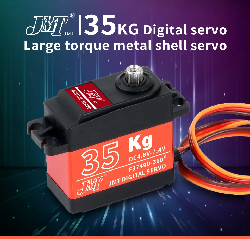 

JMT Waterproof 20KG 35KG Large Torque Digital Servo Aluminium Metal Gears 25T Arm For RC Car Crawler Boat Plane