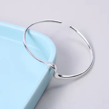 

Irregular Wave Jewelry Gift Fashion Trend Bracelet Party Gift Simple Design Net 925 Silver Hot New Products Red