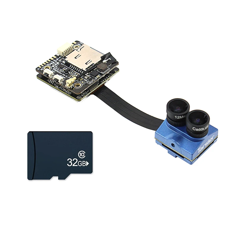 Caddx Tarsier 4K 1200TVL двойной объектив Супер WDR WiFi FPV камера HD Запись DVR Аудио OSD 256 ГБ ND фильтр для Cinewhoop FPV Дрон - Цвет: Blue Tarsier 32GB