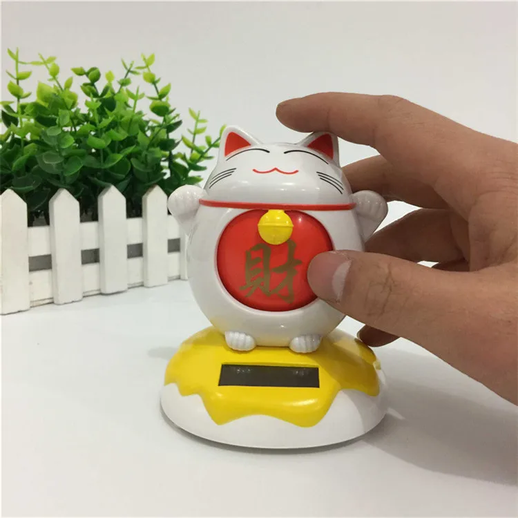 Перекрестное украшение автомобиля удача рекрут fu cai Cat солнечная ручка Meow вращающаяся кукла автомобиль интерьер автомобиля поставки подарок
