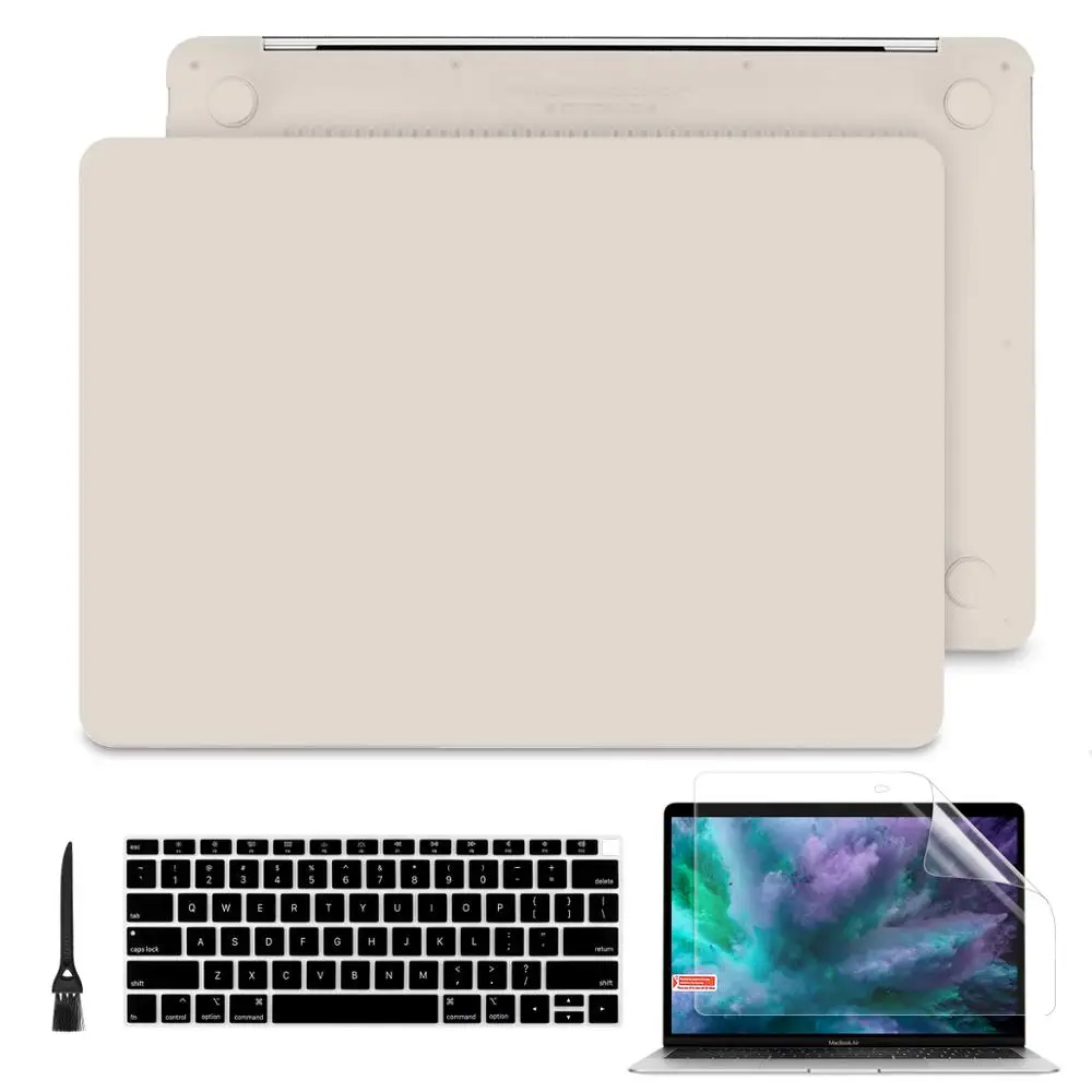 Цветной жесткий чехол для MacBook Air Pro 11 13 15 16 Сенсорная панель A2159 A1989 A1932 с защитной крышкой клавиатуры - Цвет: Rock ash